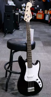 Store Special Product - Squier - Sonic Bronco Bass, Laurel Fingerboard - Black